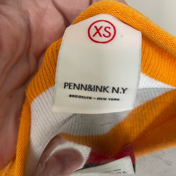 Summer Sweater. Yellow and white strip - Picture 5 of 5